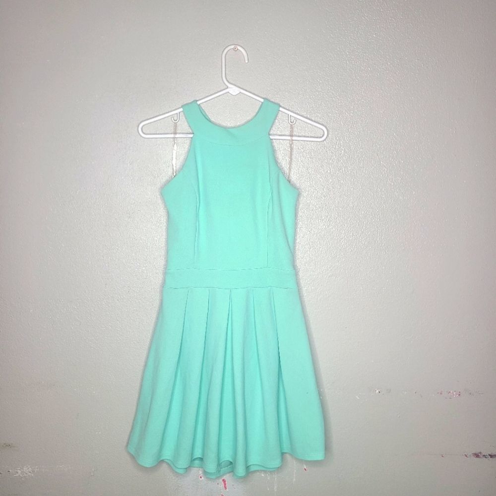 Teal A Line dress size M very slimming